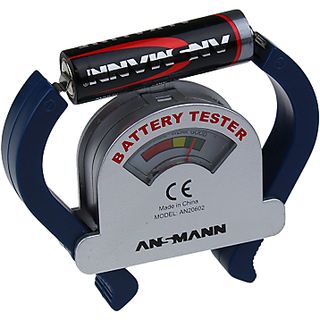 ANSMANN Universal Batterietester - Anzeige der Restkapazität (Silber, blau)