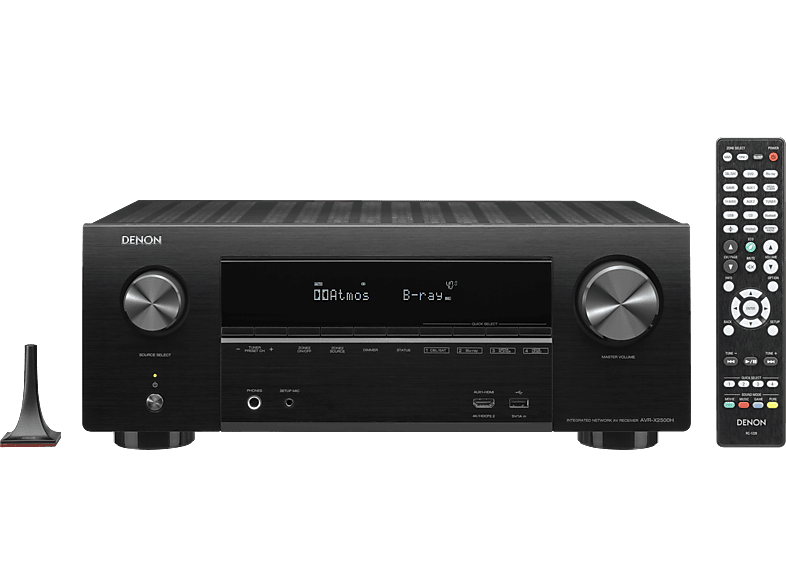 DENON AVRX2500H AVReceiver (7.2 Kanäle, 150 Watt pro Kanal, Schwarz