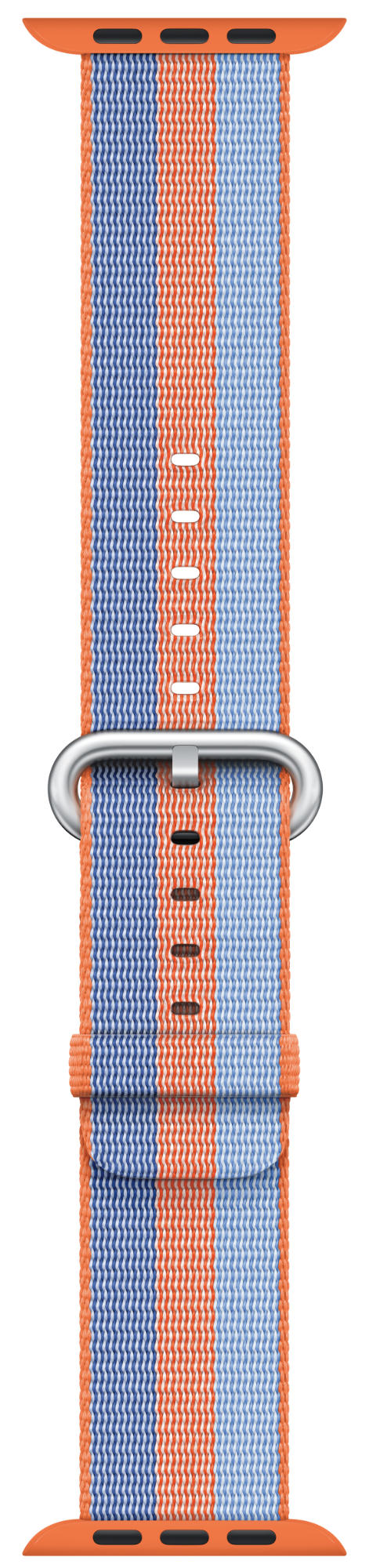 Correa para reloj - Apple, Nylon, 42 mm, Trenzado naranja