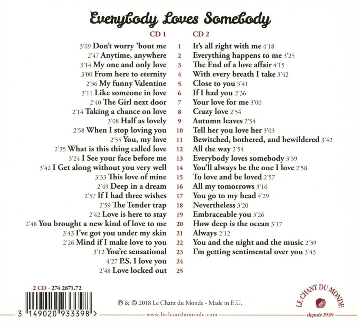 Frank Sinatra - EVERYBODY LOVES SOMEBODY  - (CD)