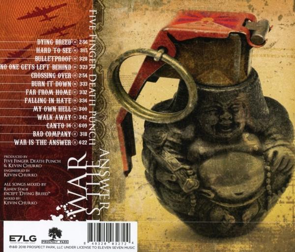 CD-Cover des Albums 'War is the Answer' von Five Finger Death Punch.