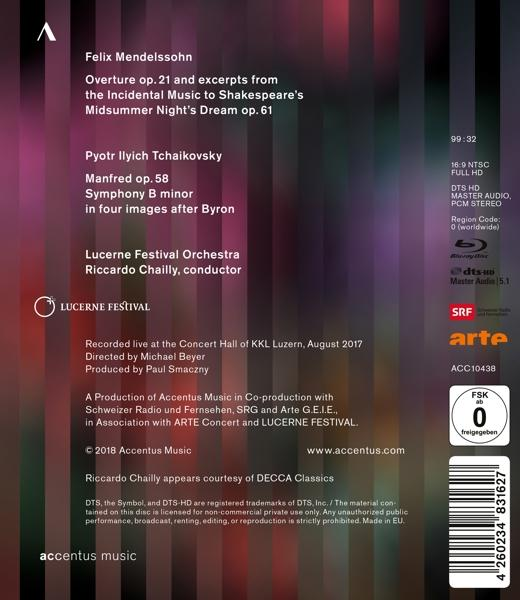 - Ein op.58 Sommernachtstraum/Manfred (Blu-ray) - Sinfonie Fest Chailly/Lucerne