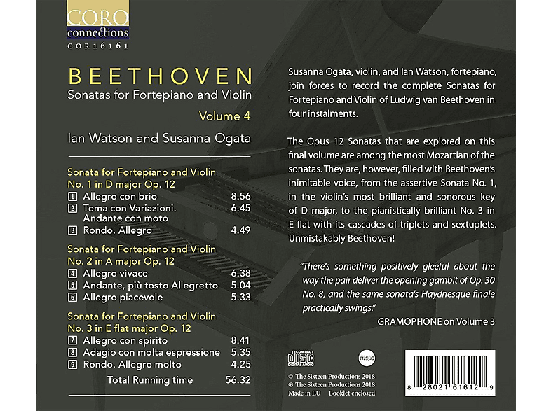 Thumbnail - Ian Watson, Susanna Ogata - Violinsonaten op.12,1/2/3 (CD)