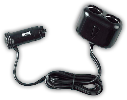 HOMASITA 0139058 Szivargyújtó elosztó dupla, 2 m kábellel