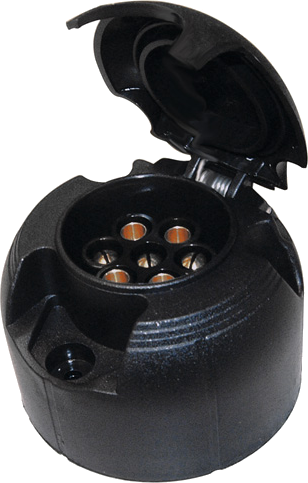 HOMASITA 370410002 Utánfutó elektromos aljzat, 7 pólus