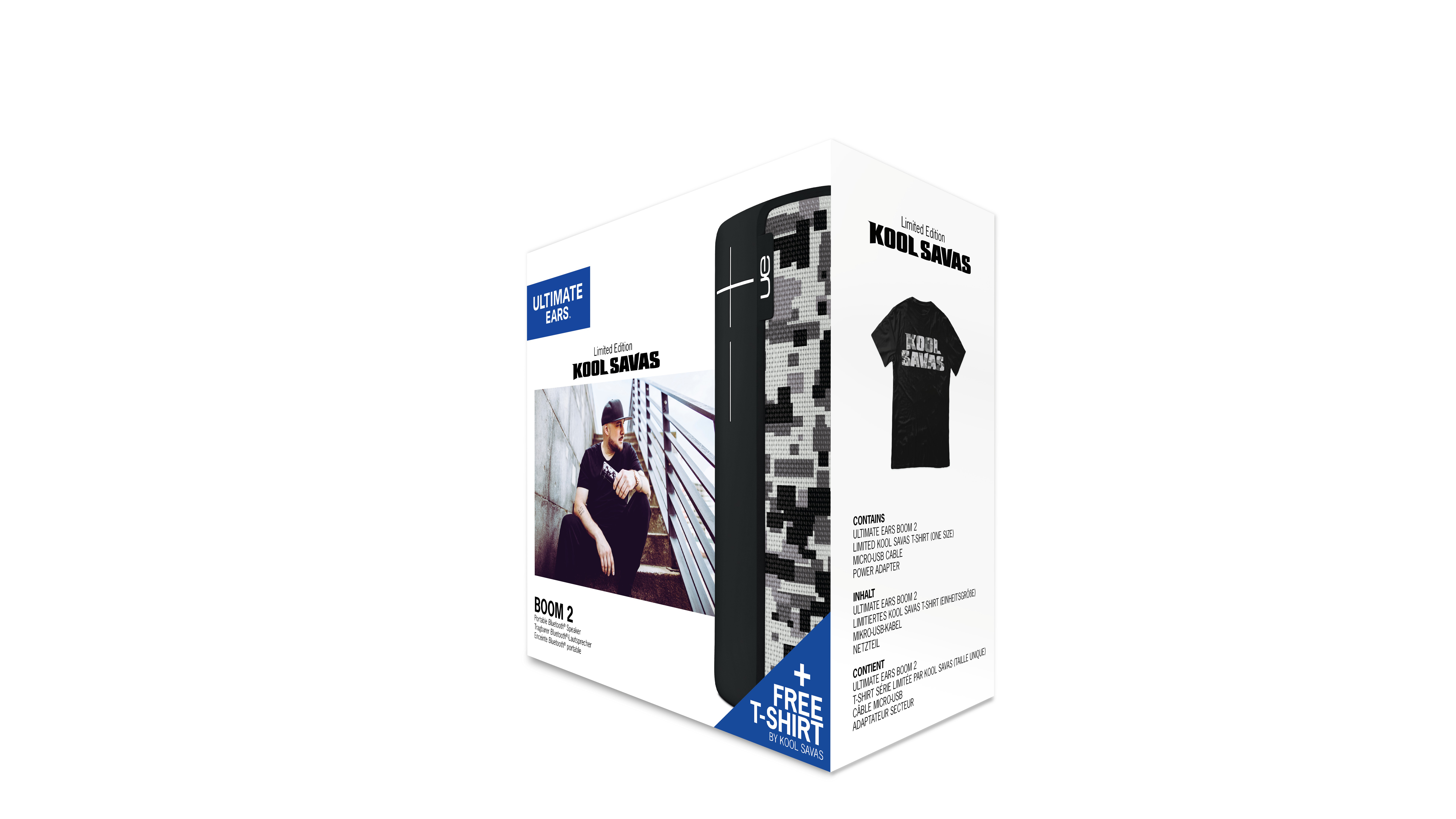 ULTIMATE EARS BOOM 2 Kool Savas limited Edition Bluetooth Lautsprecher, Schwarz/Grau, Wasserfest