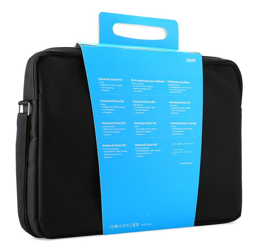 ACER belly band Starter Kit Aktentasche für Universal Kunststoff, Schwarz