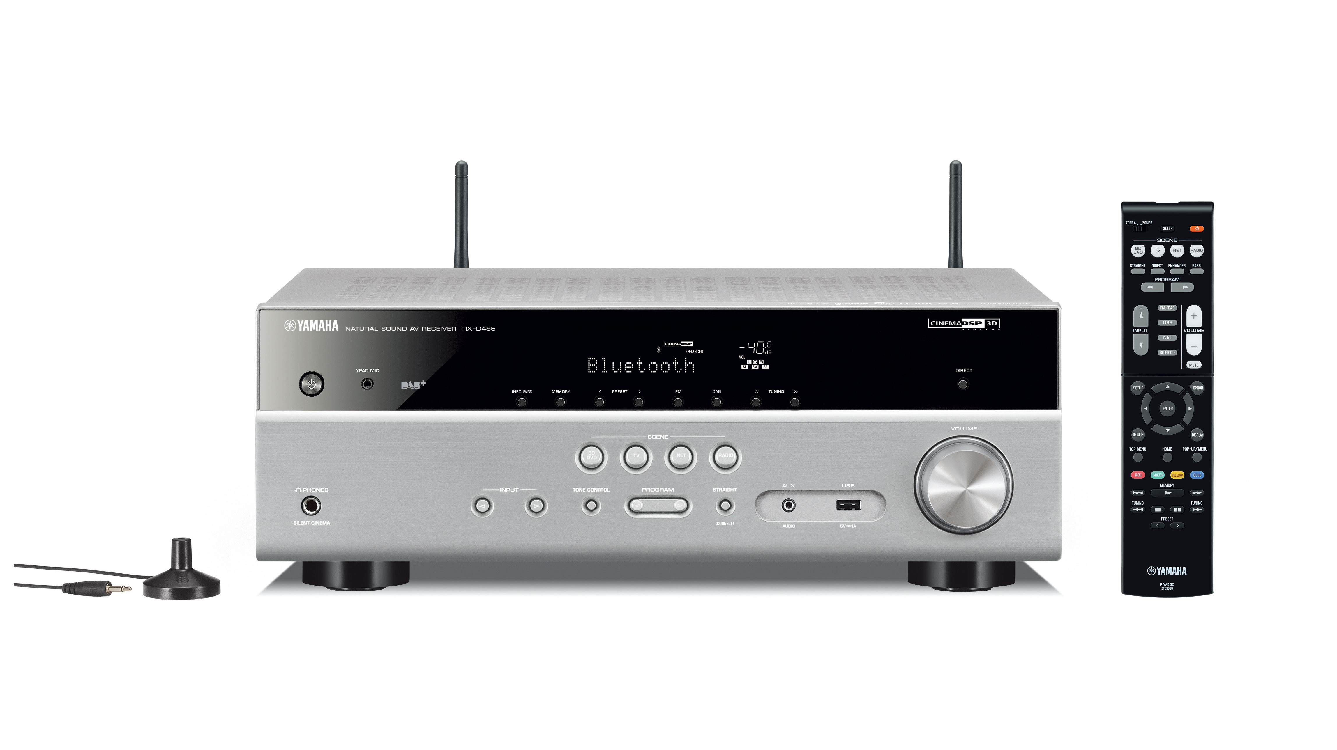 YAMAHA RX-D485 AV-Receiver (5 Kanäle, Silber)