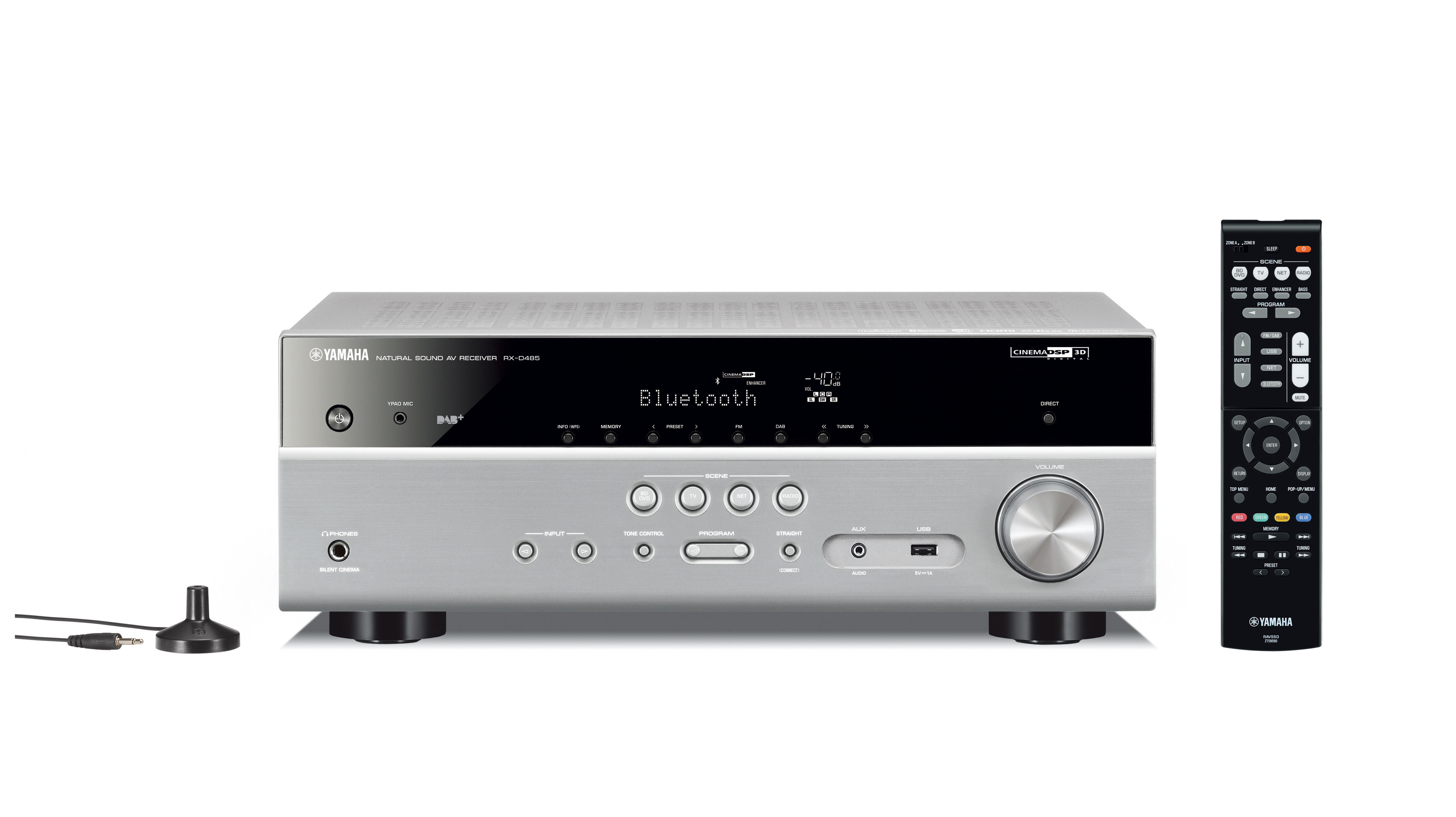 YAMAHA RX-D485 AV-Receiver (5 Kanäle, Silber)
