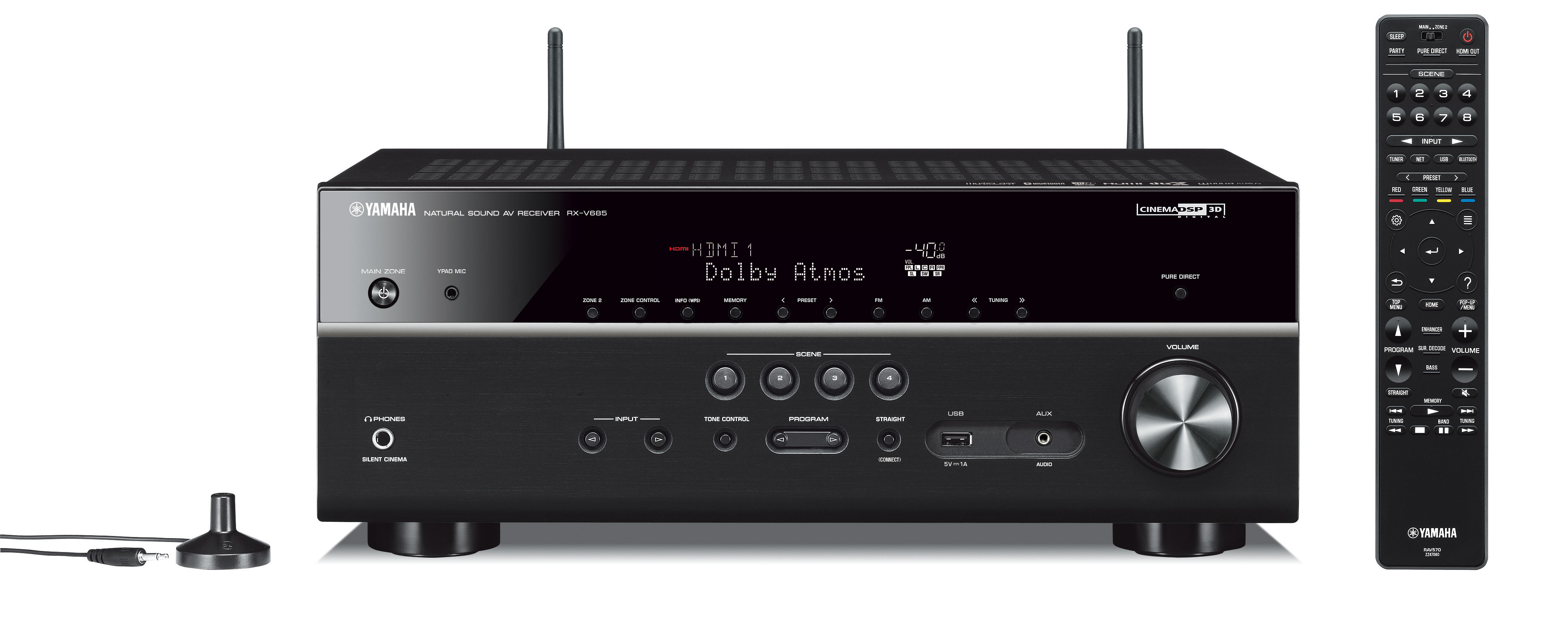 YAMAHA RX-V685 AV-Receiver (7 Kanäle, Schwarz)