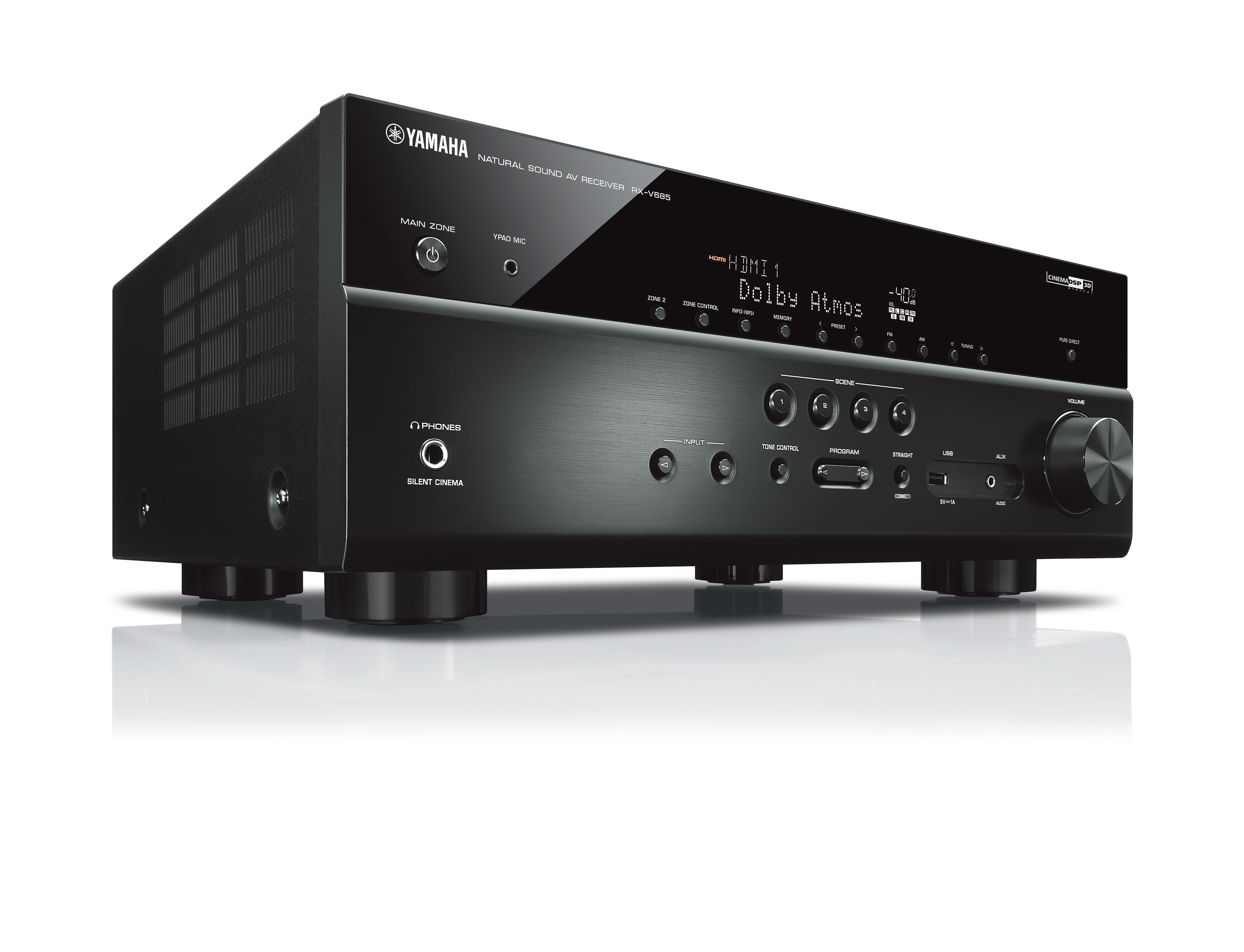 YAMAHA RX-V685 AV-Receiver (7 Kanäle, Schwarz)
