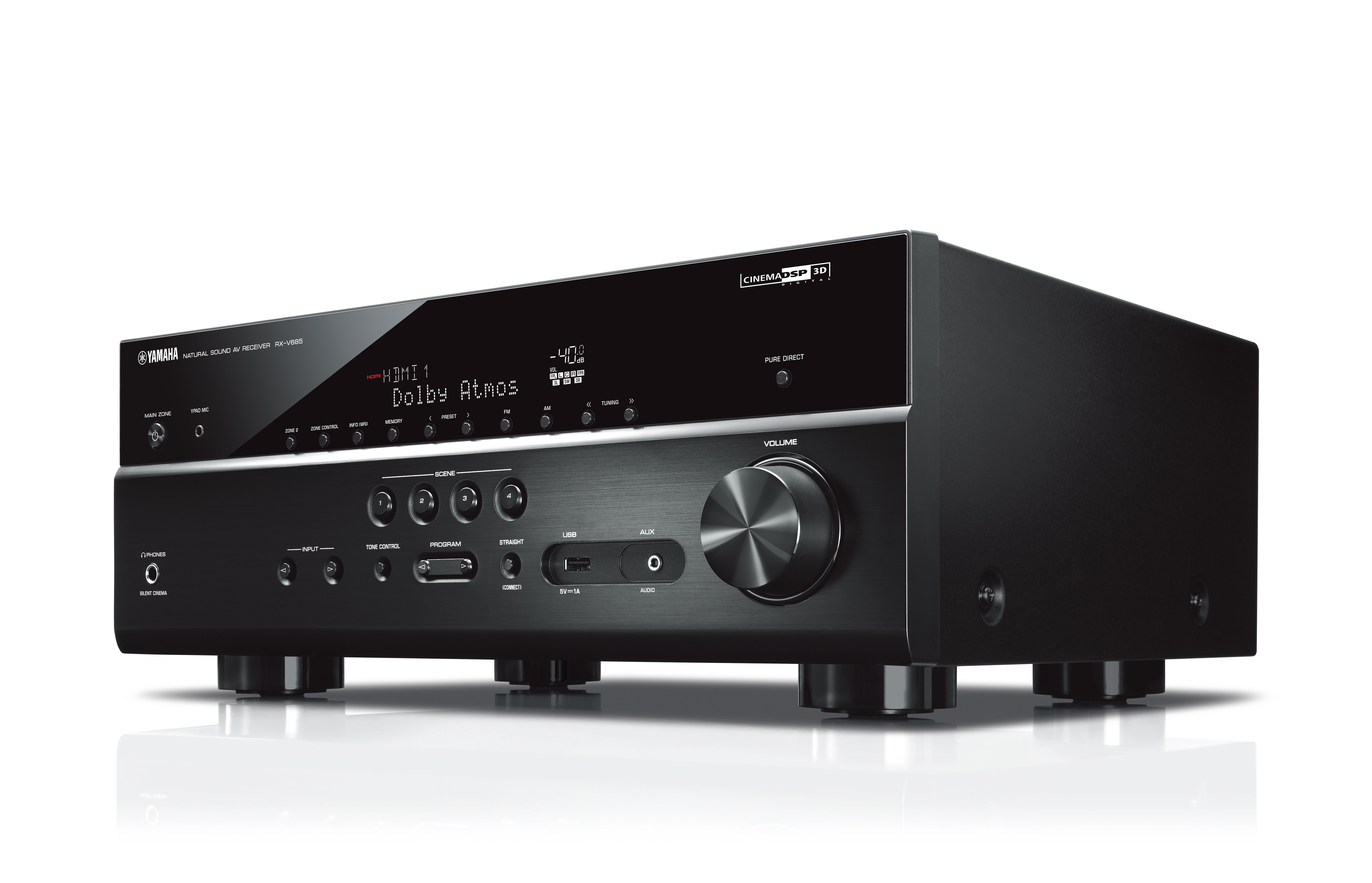 YAMAHA RX-V685 AV-Receiver (7 Kanäle, Schwarz)