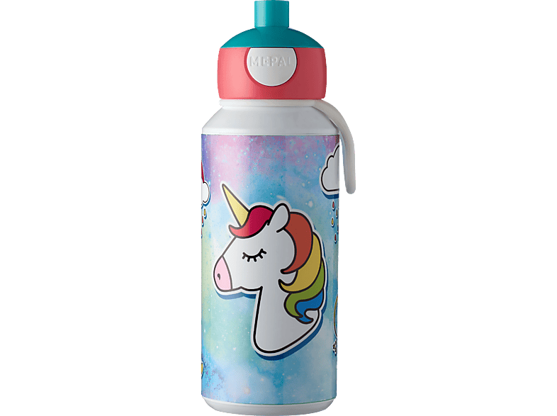 MEPAL 107410065377 Campus Mehrfarbig Popup 400 Unicorn Trinkflasche