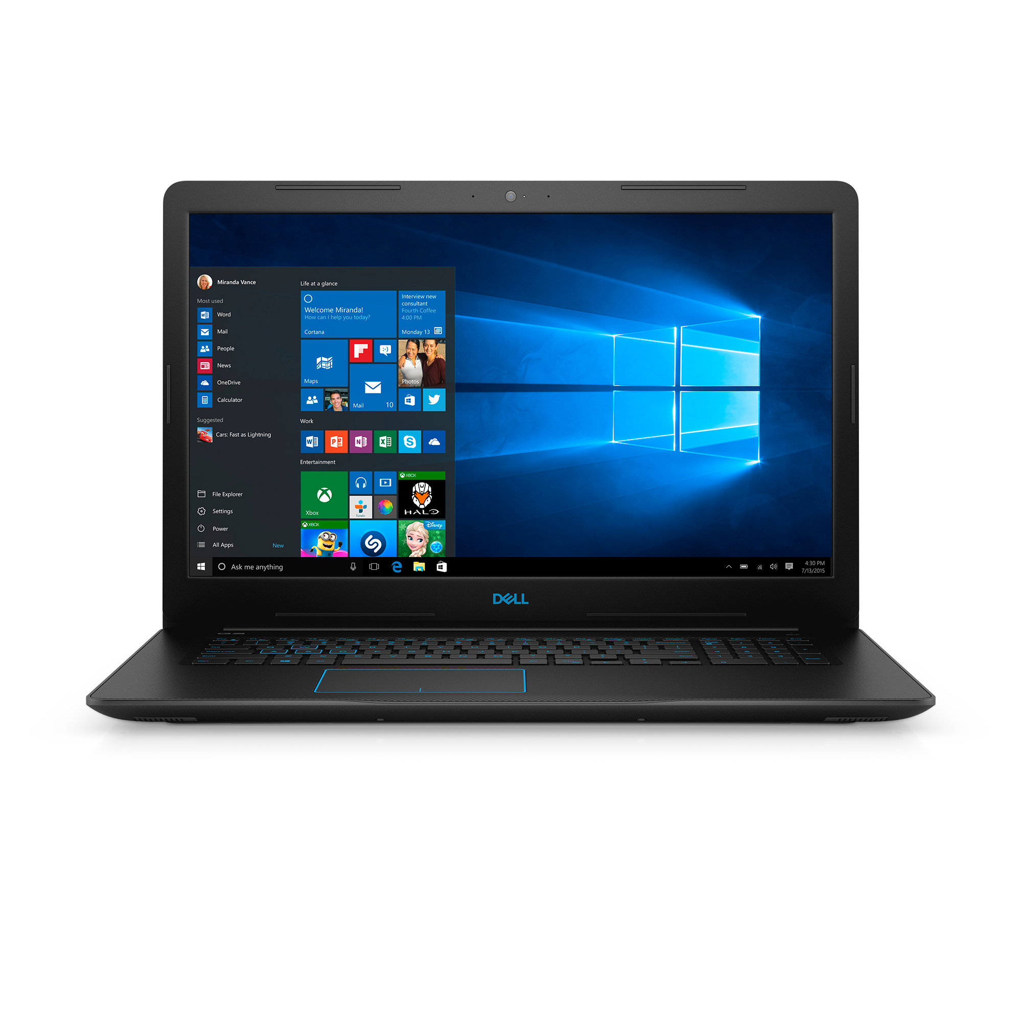 DELL G3 17 3779 I7 - 17,3 Zoll - Intel® Core™ i7 i7-8750H - 16 GB - 128 GB - NVIDIA GeForce® GTX 1050 Ti - Windows 10 Home (64 Bit)