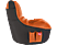 GAMEWAREZ Kids Fire - Gaming Sitzsack (Schwarz/Orange)