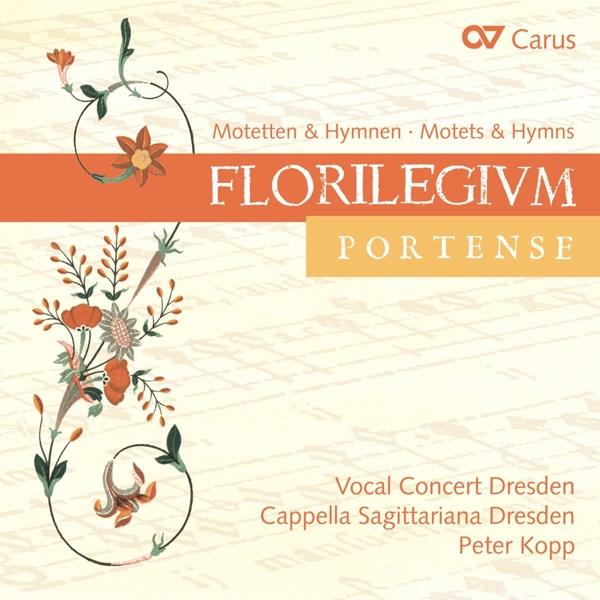 Cover-Art für Florilegium Portense, mit floralem Design und Noten.