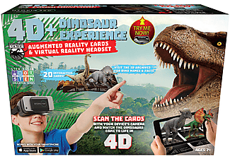 RETRAK ReTrak 4D Dinosaure Experience - Utopia 360° VR Headset + 20 AR carte - Estrazione pupillare - Nero - Cuffia Utopia 360° VR + 20 schede AR