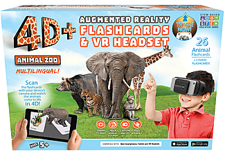 RETRAK ReTrak 4D Animal Zoo - Utopia 360° VR Headset + 31 AR carte - Plurilingue - Nero - Cuffia Utopia 360° VR + 31 schede AR