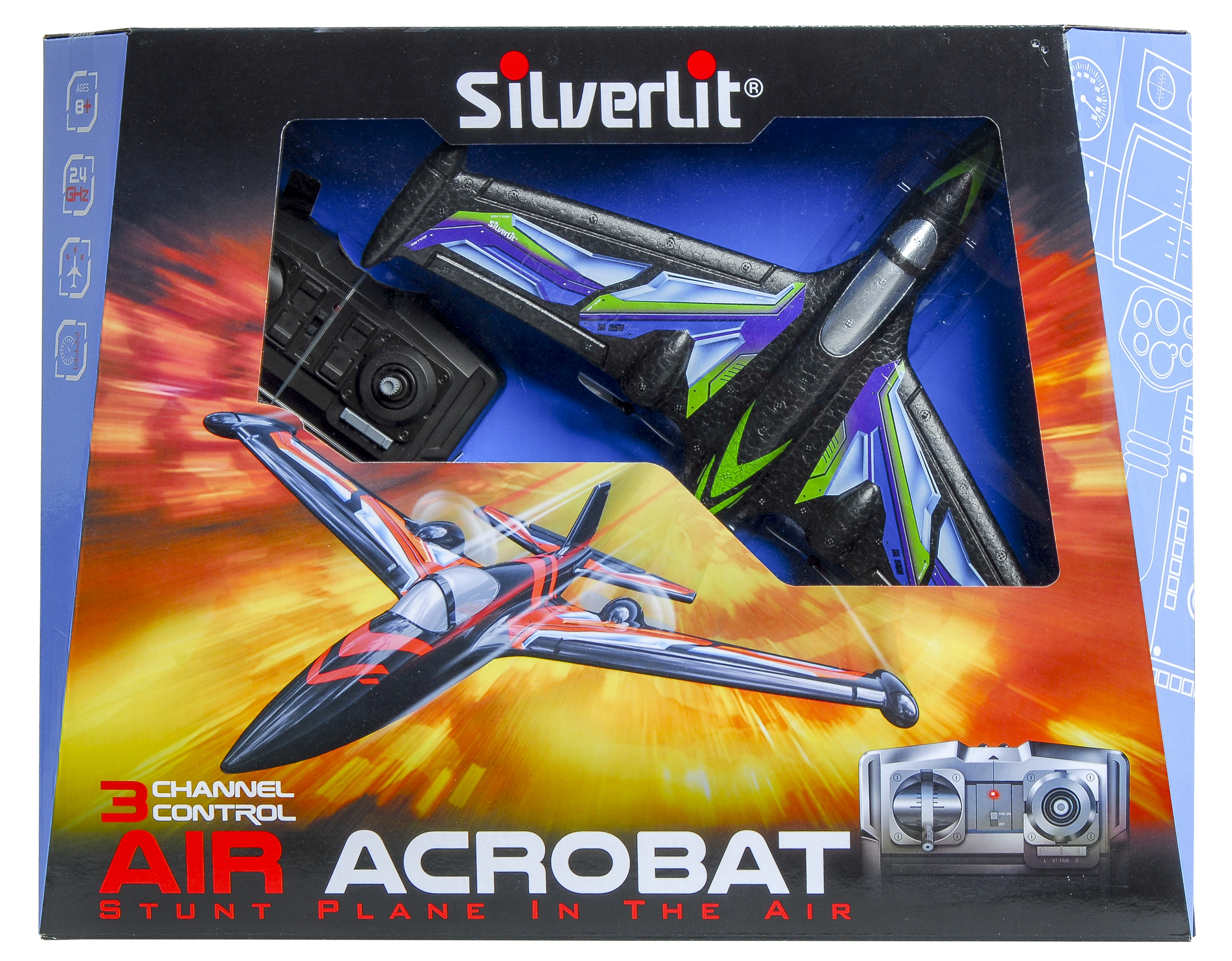 SILVERLIT AIR ACROBAT 2.4GHZ - Ferngesteuertes Flugzeug (Schwarz)