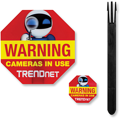 TRENDNET IPCAM, Videoüberwachungsschild