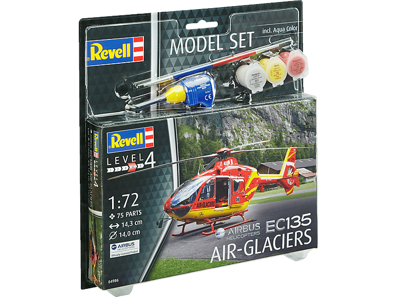 REVELL Model Set EC135 AIR-GLACIERS Spielwaren, Mehrfarbig