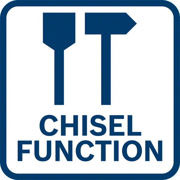 Kék-fehér ikon a 'Chisel Function' szöveggel.