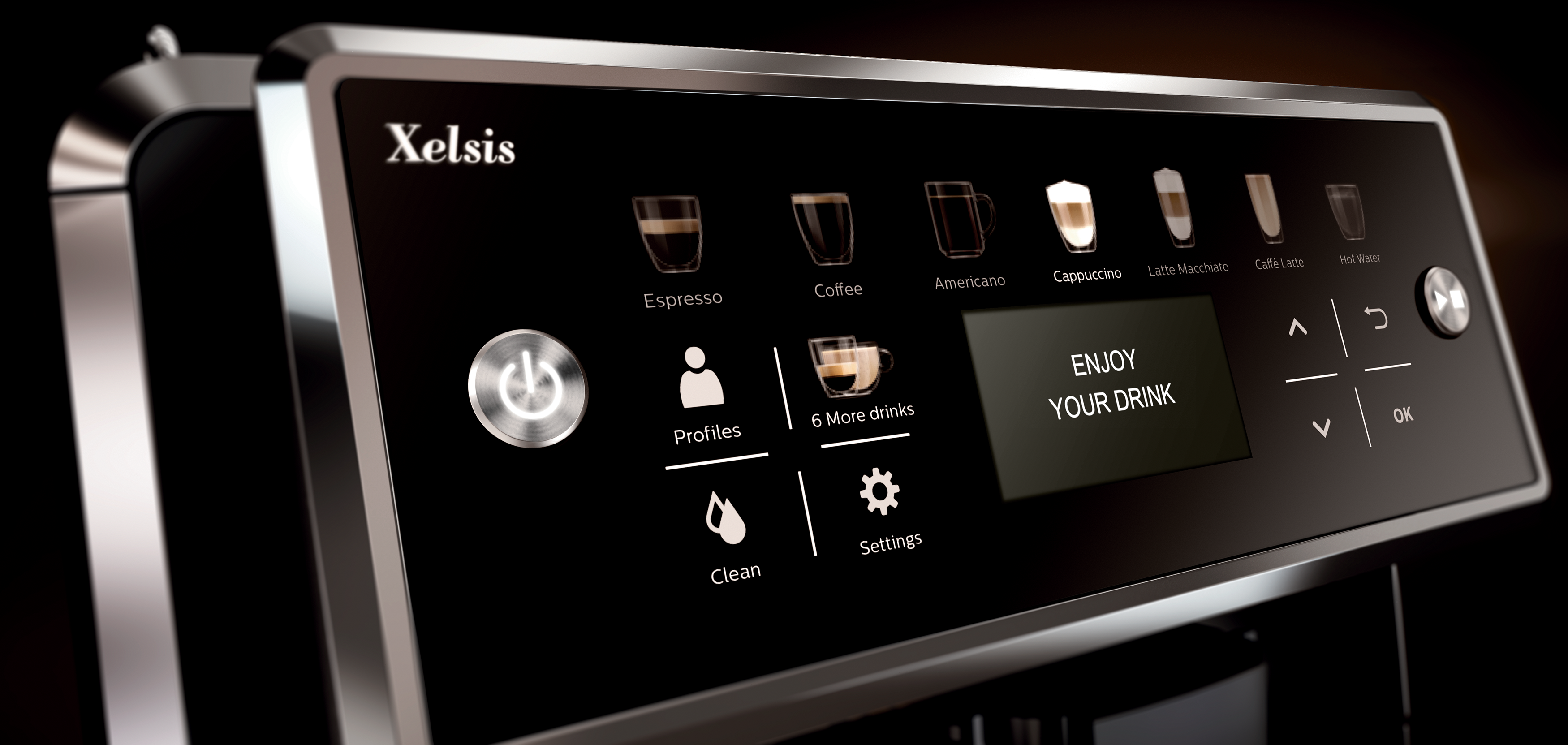 SAECO Xelsis SM7580/00 - Volautomatische espressomachine - Maximaal aantal kopjes: 2 - Extern melkreservoir - Zwart