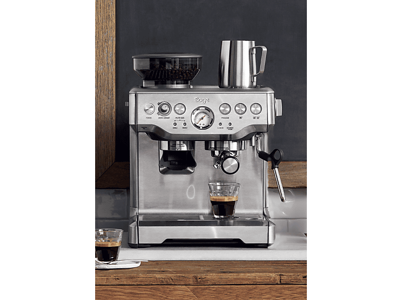 SAGE SES875BSS2EEU1A the Barista Express Espressomaschine Silber