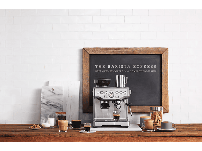 SAGE SES875BSS2EEU1A the Barista Express Espressomaschine Silber