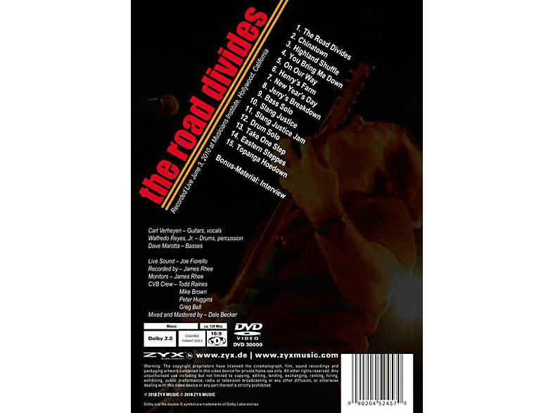 Verheyen The Road - Concert - Divides-In Carl (DVD)