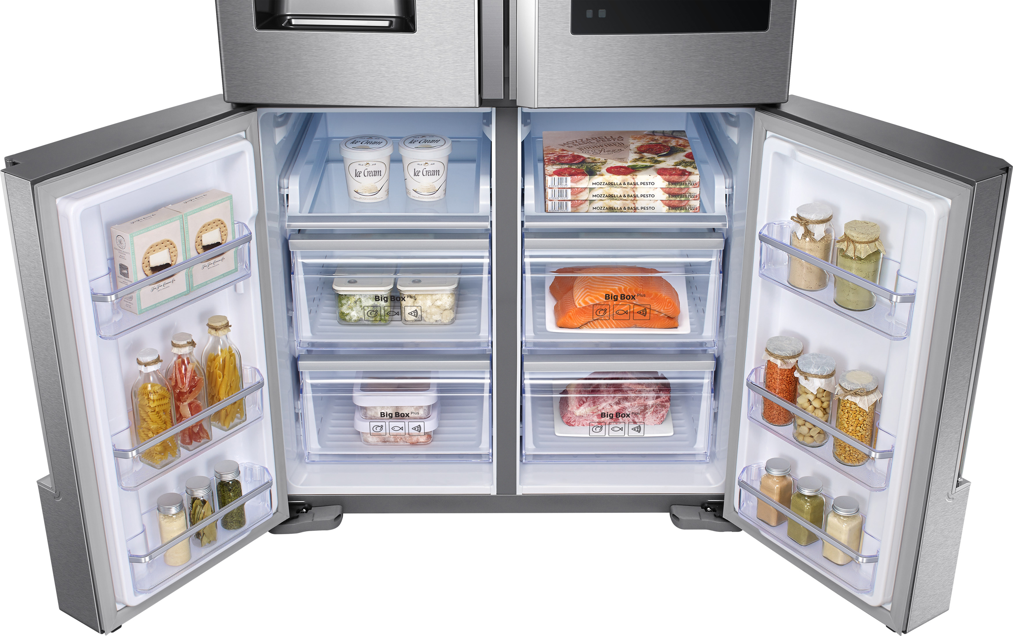 SAMSUNG RF56N9740SR/EF French Door (608 l, G, 1825 mm hoch, Edelstahl)