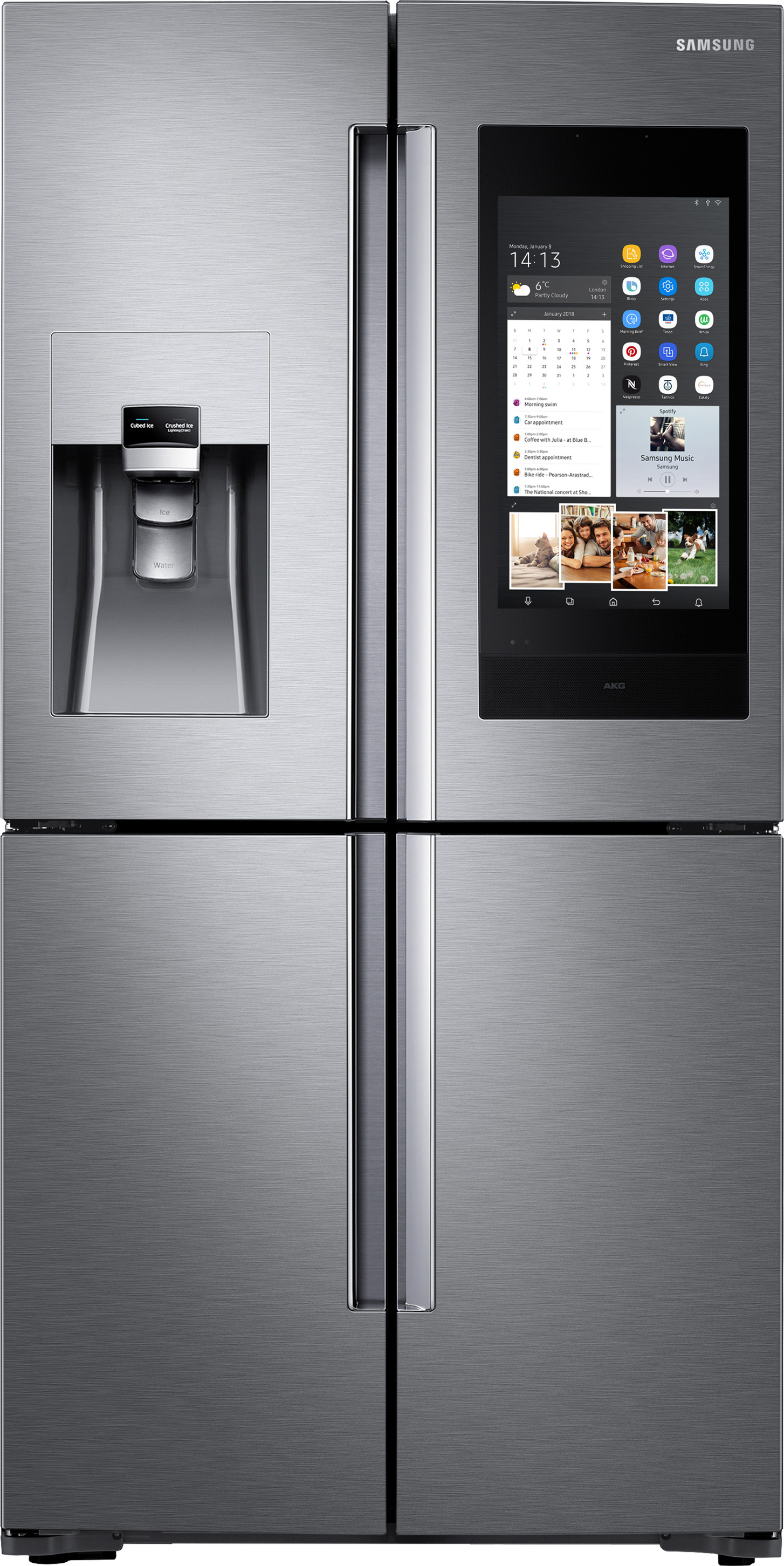 SAMSUNG RF56N9740SR/EF French Door (608 l, G, 1825 mm hoch, Edelstahl)