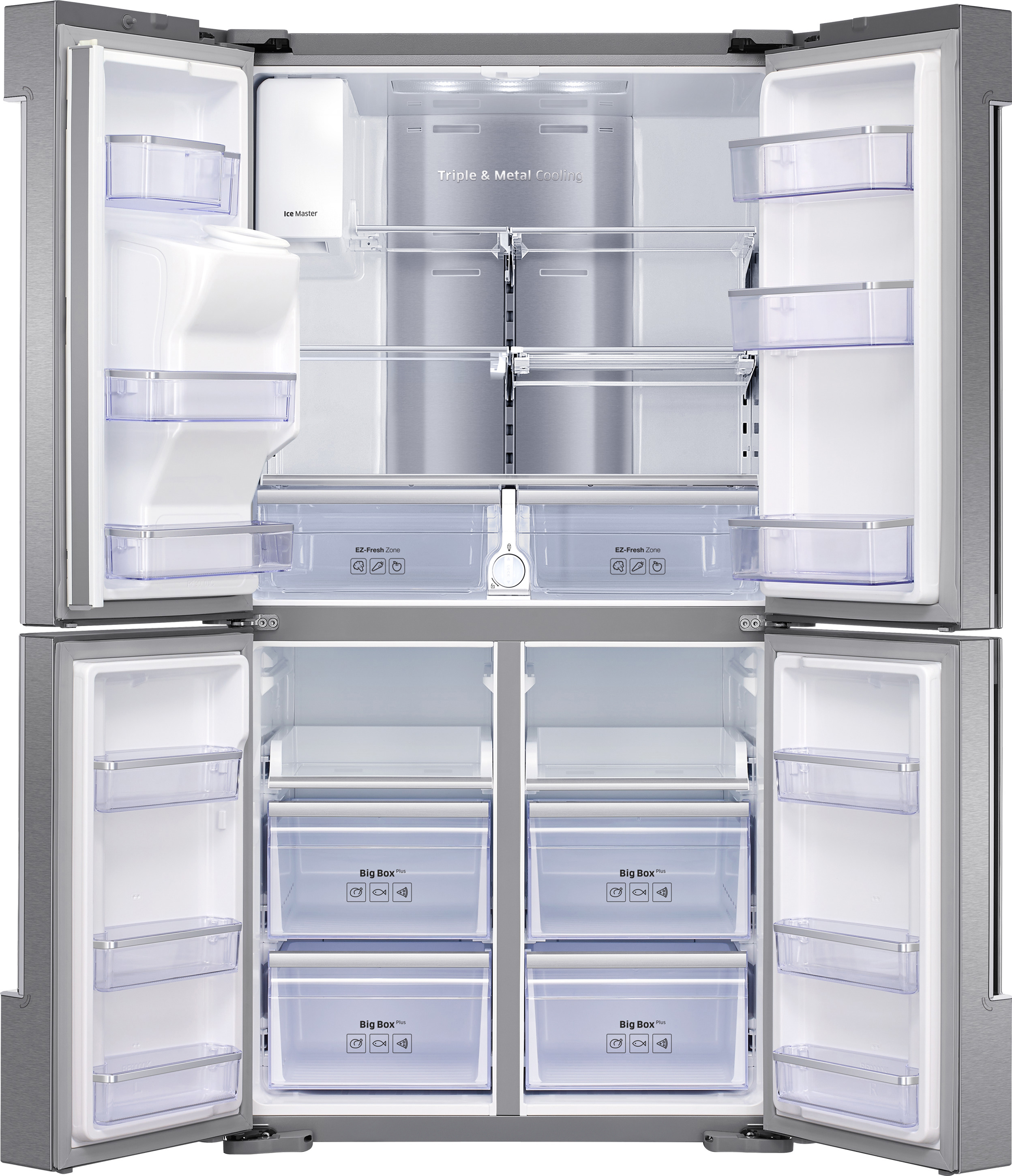 SAMSUNG RF56N9740SR/EF French Door (608 l, G, 1825 mm hoch, Edelstahl)