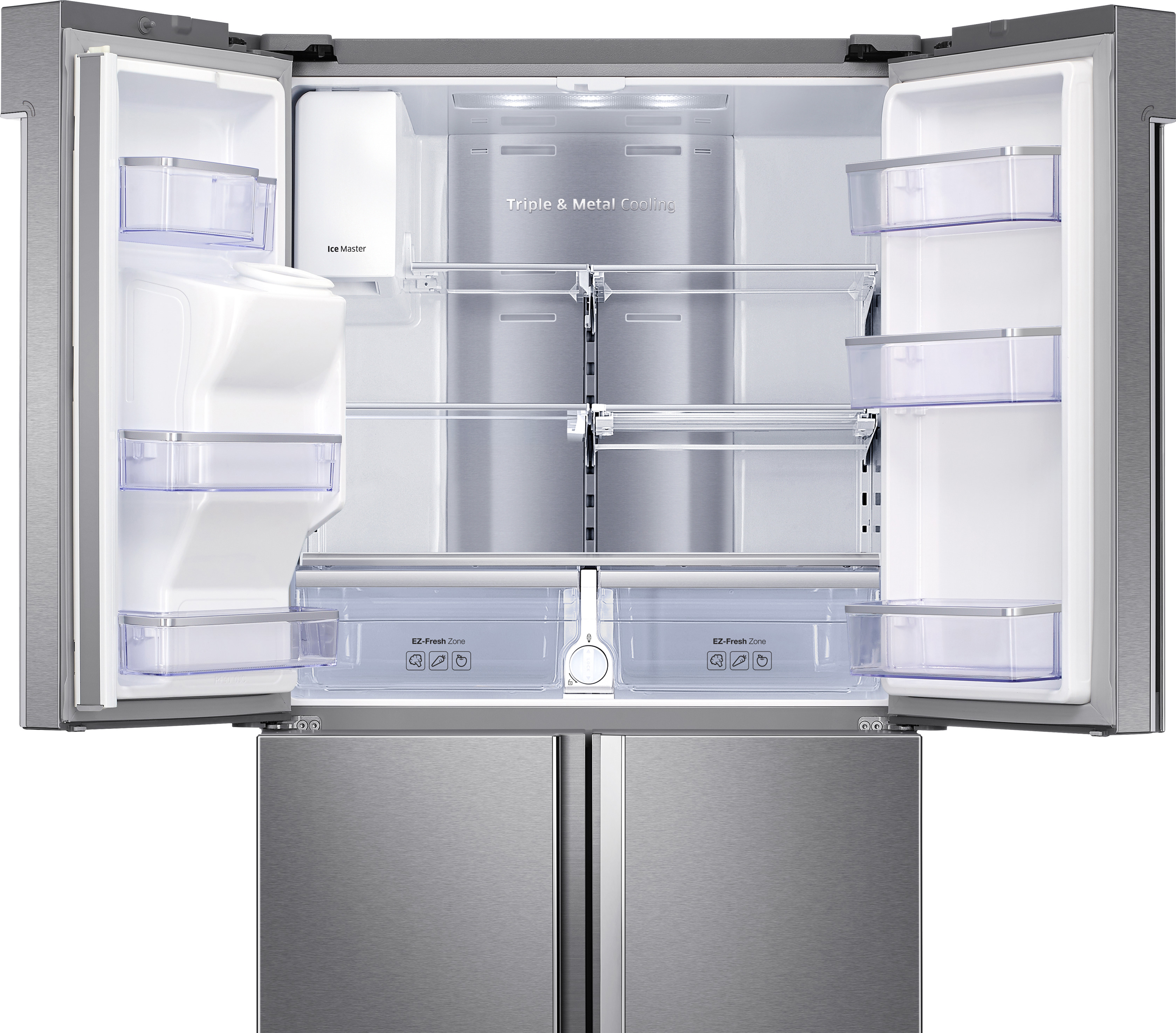 SAMSUNG RF56N9740SR/EF French Door (608 l, G, 1825 mm hoch, Edelstahl)