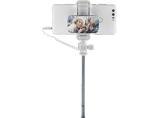 CELLULAR LINE Total View - Universal - Universale Asta per selfie con specchio girevole (Blu)