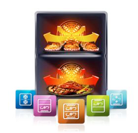 SAMSUNG NV75K5541RM, Backofen (Einbaugerät, 75 l, 595 mm breit)