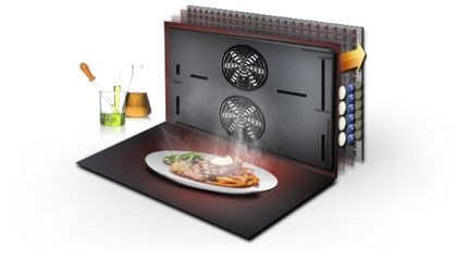 SAMSUNG NV70H5587BB, Backofen (Einbaugerät, 70 l, 595 mm breit)