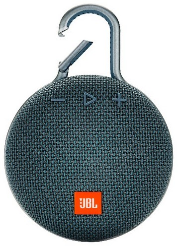 Altavoz inalámbrico - JBL Clip 3 Blue, 3 W, Bluetooth, IPX7, Micrófono, Mosquetón, Azul