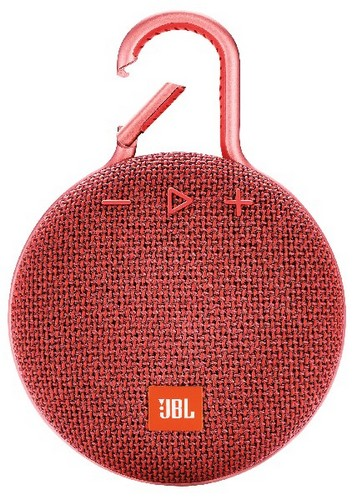 Altavoz inalámbrico - JBL Clip 3 Red, 3 W, Bluetooth, IPX7, Micrófono, Mosquetón, Rojo