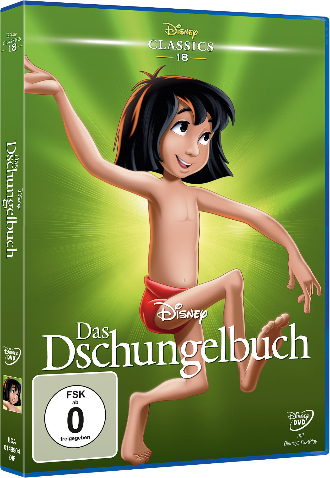 DVD-Hülle von Das Dschungelbuch-Zeichentrickfilm.