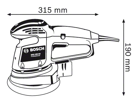 BOSCH PROFESSIONAL GEX 150 AC Excentercsiszoló - 601372768