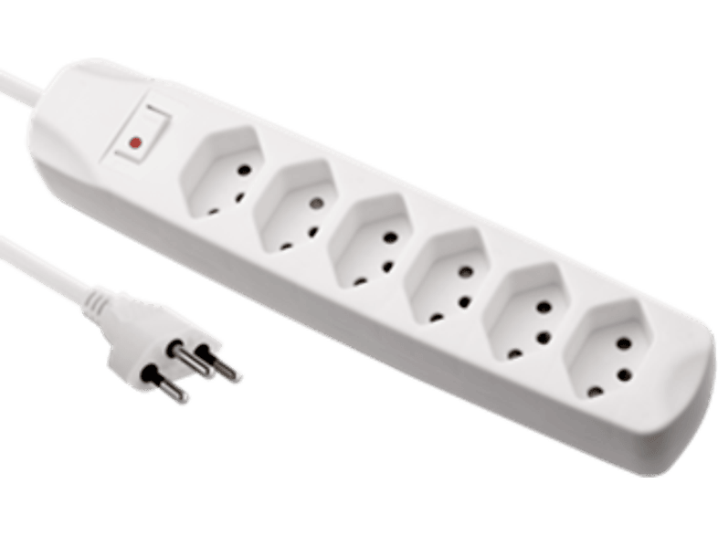 SCHOENENBERGER 110.6.5WS Fix-Line 6xT13 - Steckdosenleiste (Weiss)