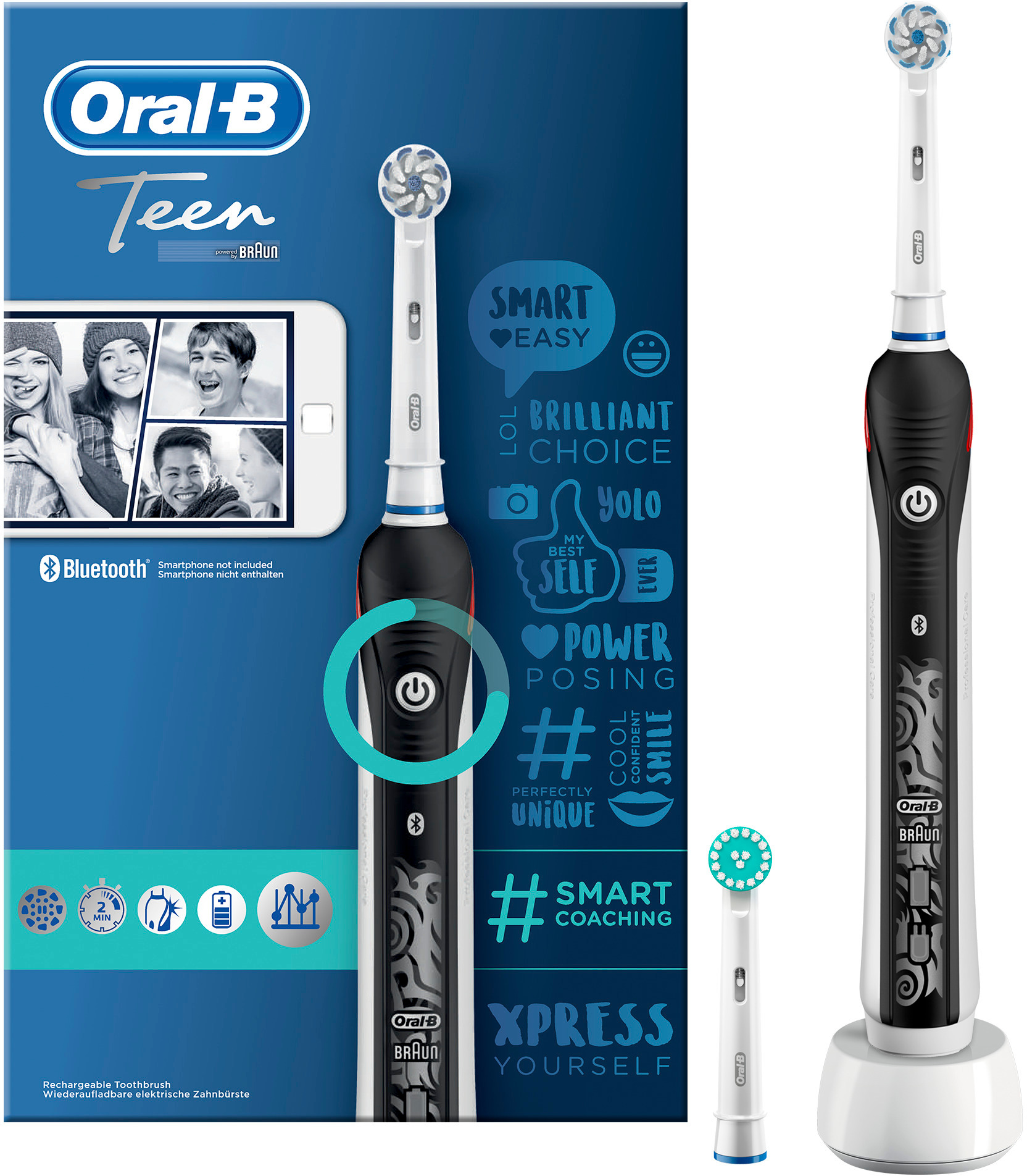 ORAL B Brosse à dents électrique Smart Teen Black (4000)