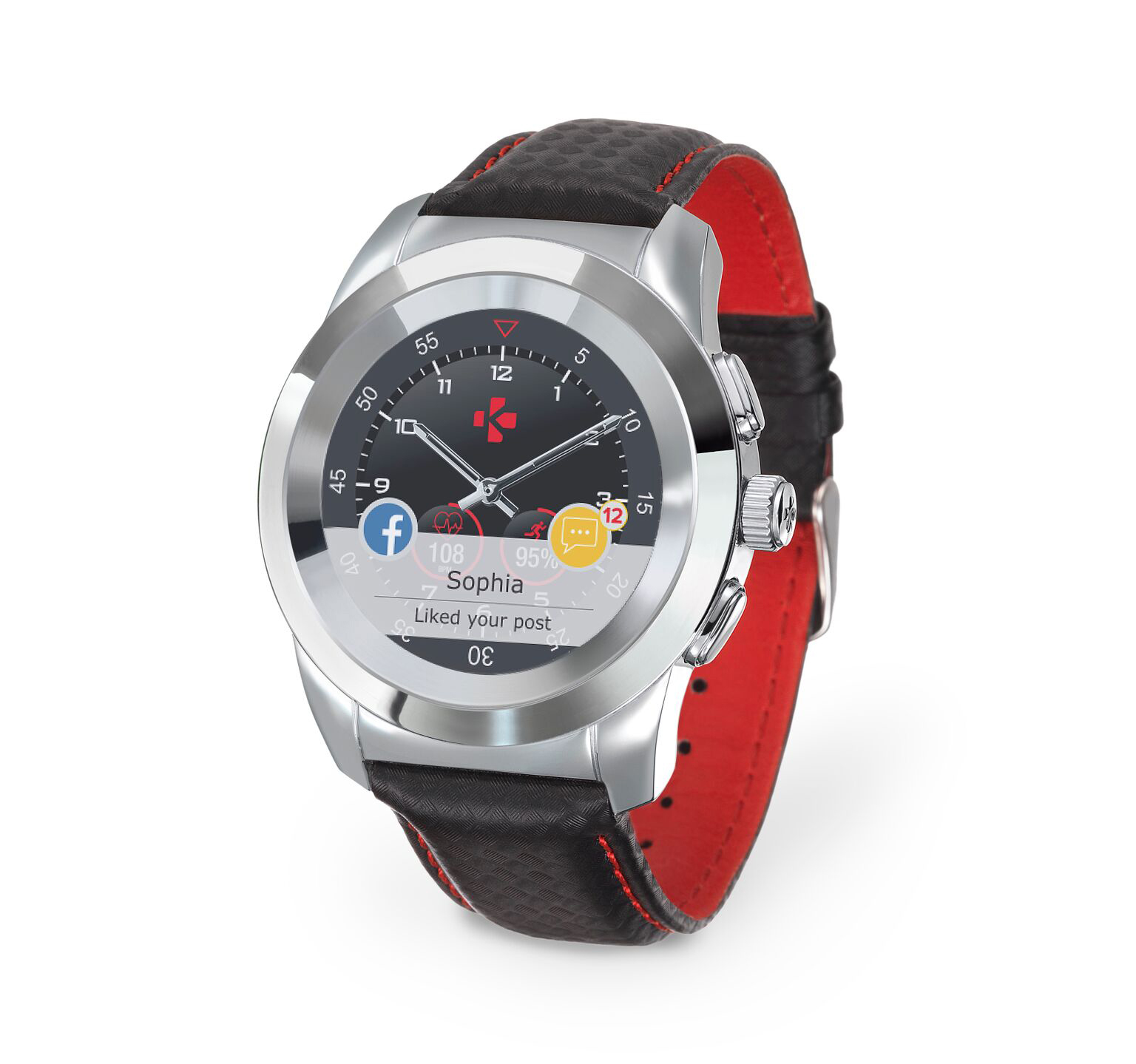 MYKRONOZ ZeTime Premium Zwart/Zilver 44mm