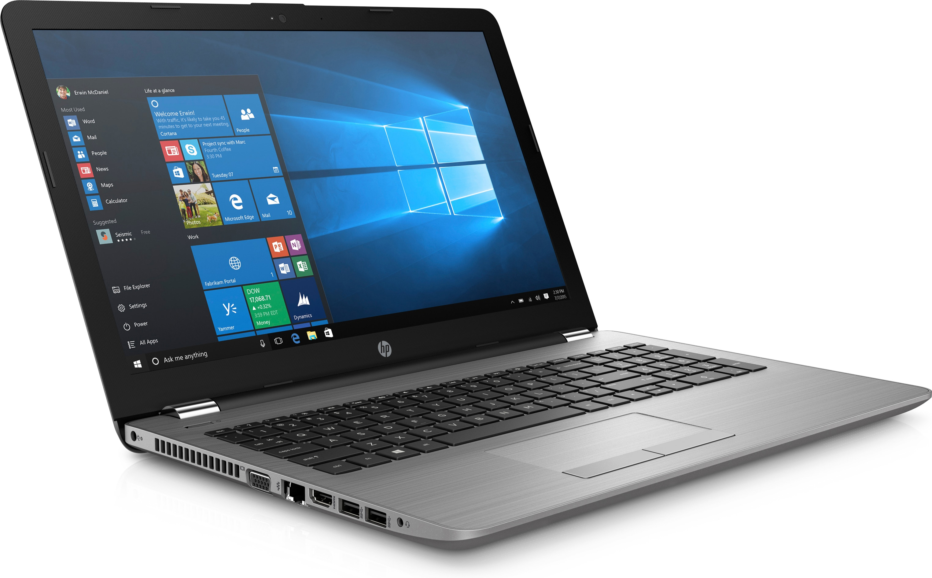 HP 250 G6 - 15,6 Zoll - Intel® Core™ i3 i3-6006U - 8 GB - 512 GB - Intel® HD 520 - Windows 10 Pro (64 Bit)
