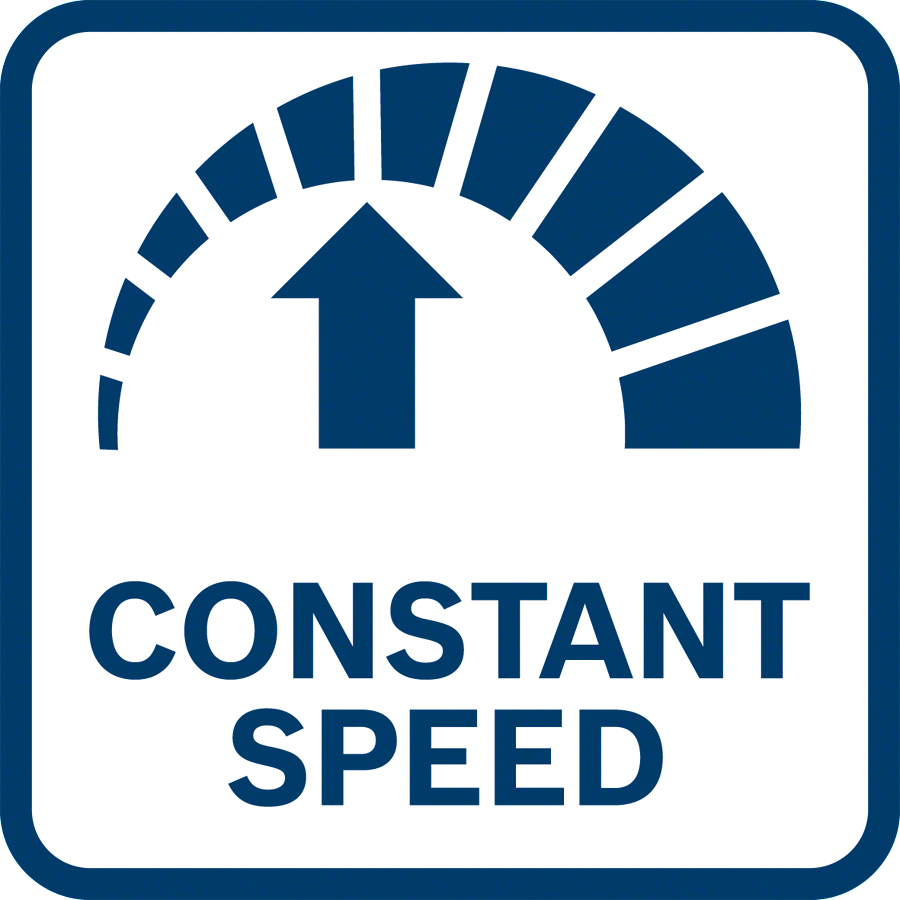 Fehér és kék tábla nyíllal és a 'CONSTANT SPEED' felirattal.