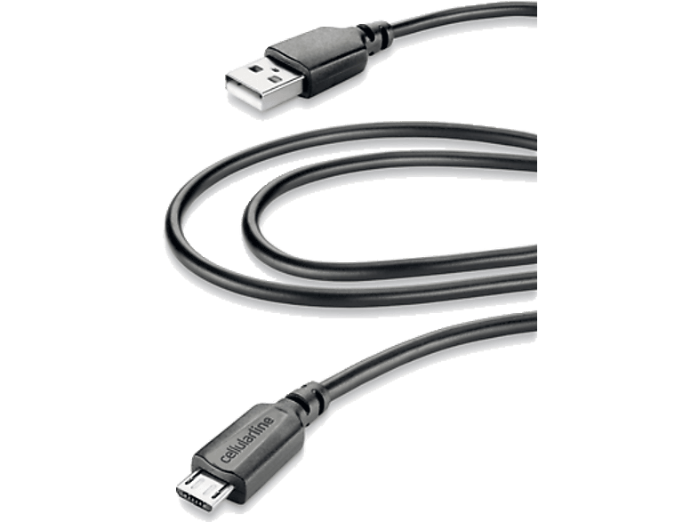 CELLULARLINE Micro USB 2m Şarj ve Data Kablosu Siyah