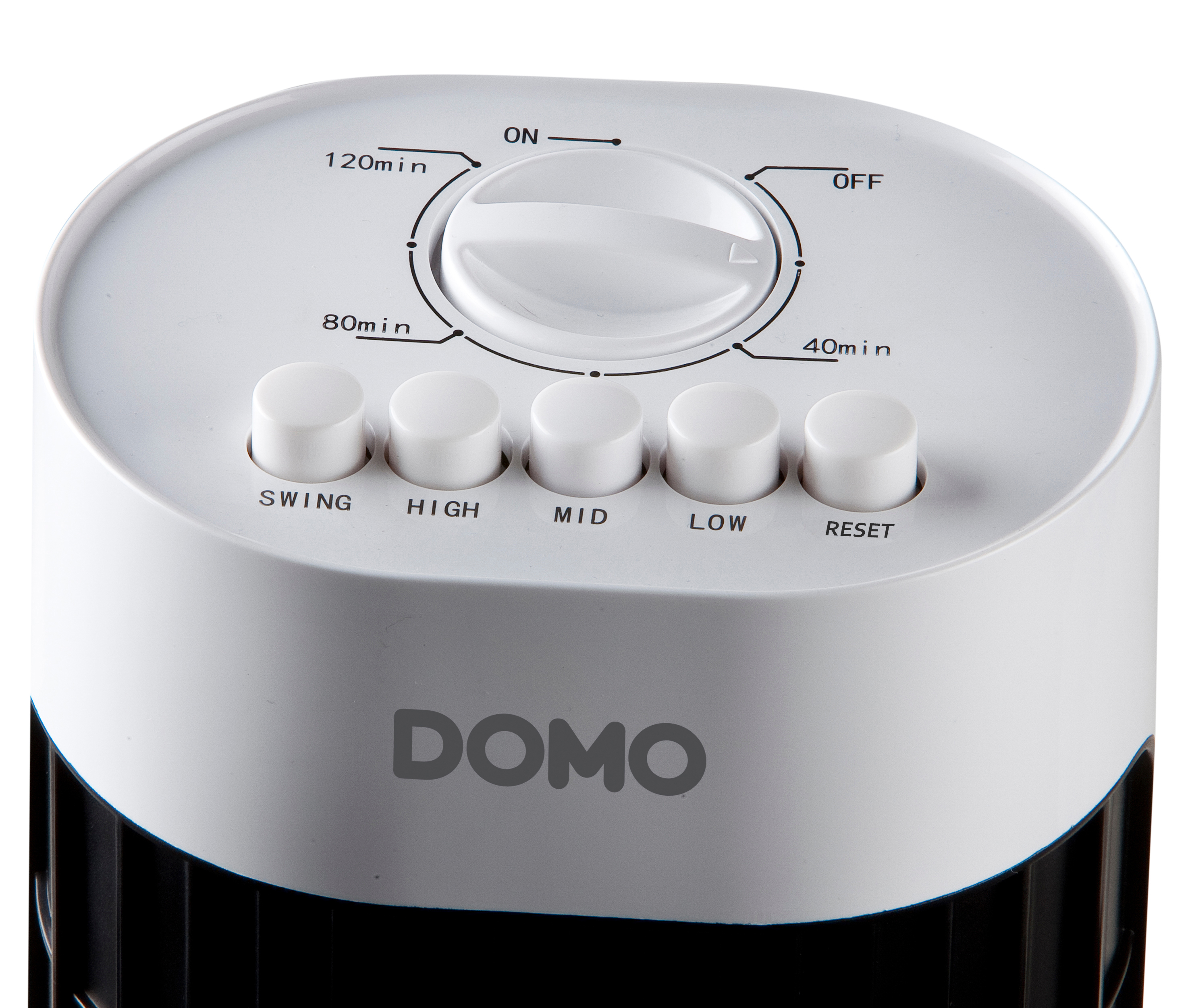 DOMO DO8125 Turmventilator Schwarz/Weiß (45 Watt)