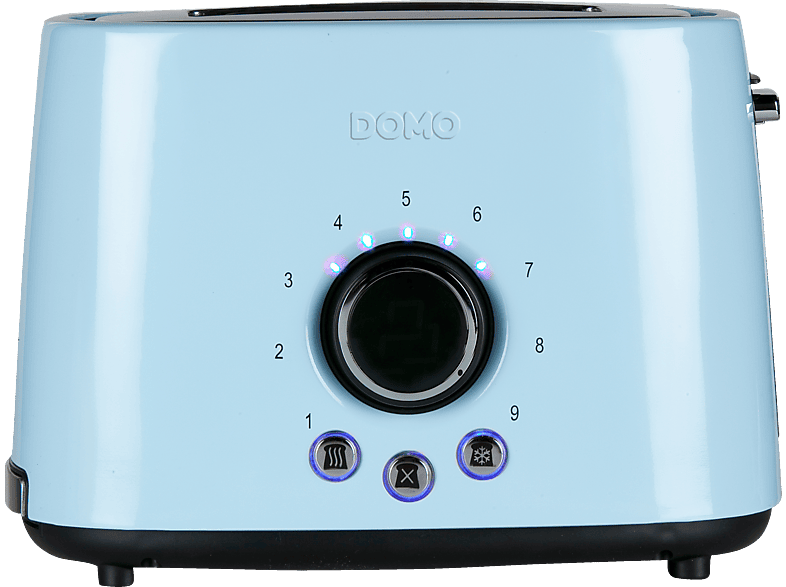 Toaster DOMO DO953T Toaster Hellblau (1000 Watt, Schlitze 2) Hellblau