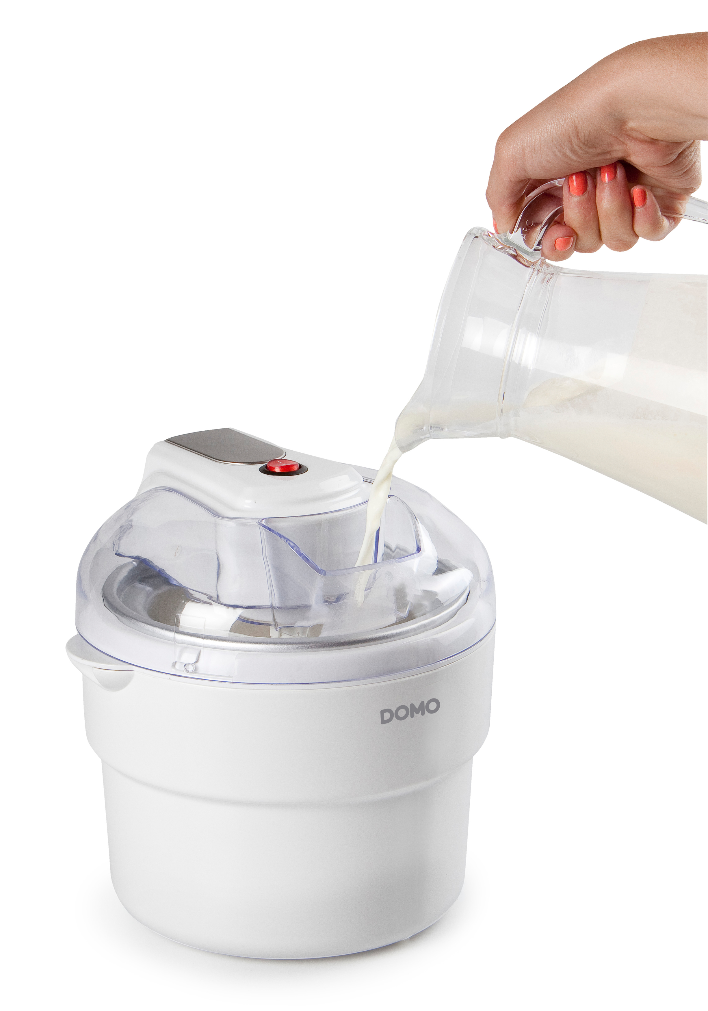 DOMO DO2309I Eismaschine (12 Watt, Weiß)